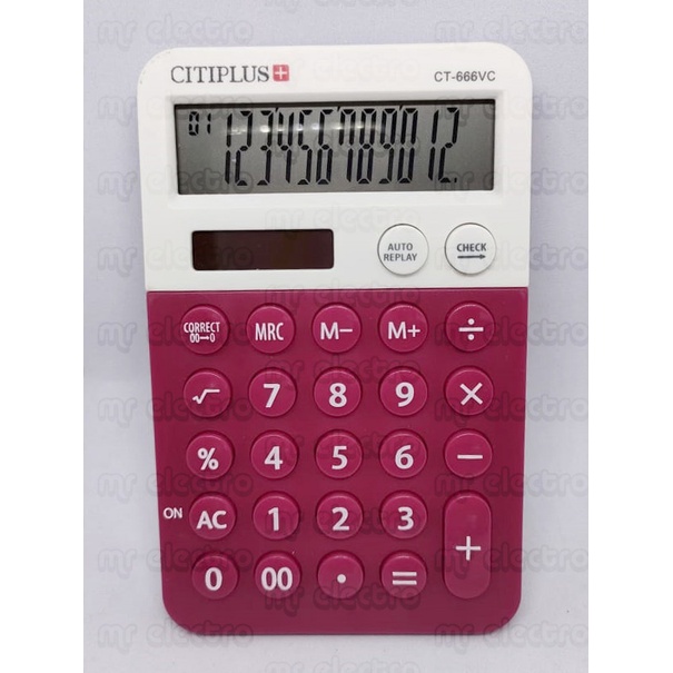 

KALKULATOR CT 666 VC - KALKULATOR 12 DIGIT - CHECK AND CORRECT - KALKULATOR SAKU - KALKULATOR DAGANG