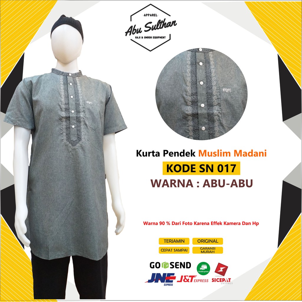 BAJU GAMIS KURTA MUSLIMADANI SN017 / KURTA MOTIF / KURTA WARNA