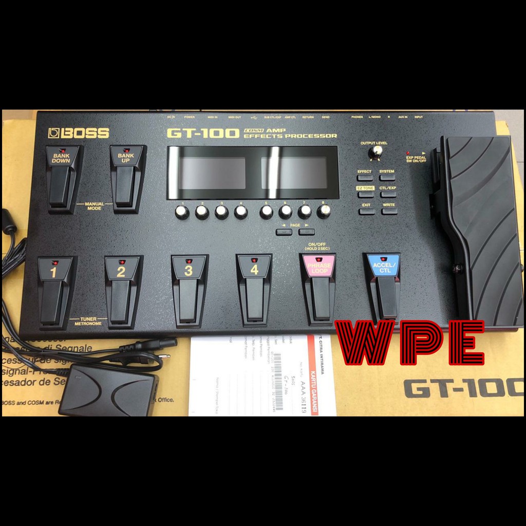 Efek Gitar BOSS GT100 GT-100 Multi Effects Pedal Garansi Original