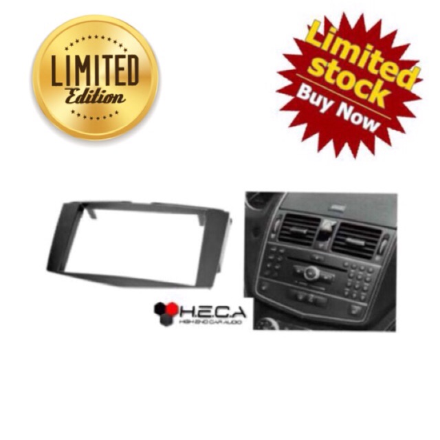 Frame OEM-fit Double din Audio Head Unit Tape Mobil MERCY MERCEDES BENZ C-KLASSE 07' (W204)