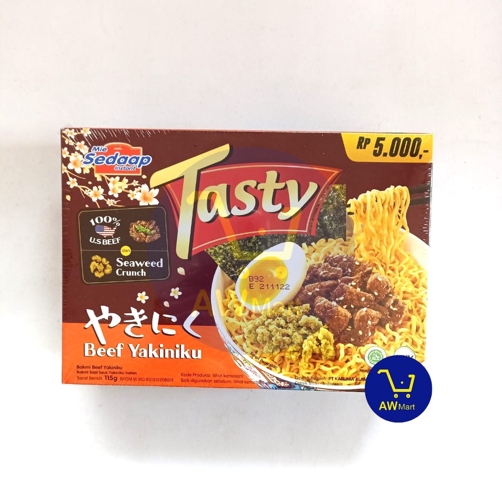 SEDAAP TASTY BAKMI 115GR - BAKMI AYAM GEPREK MATAH &amp; BEEF YAKINIKU