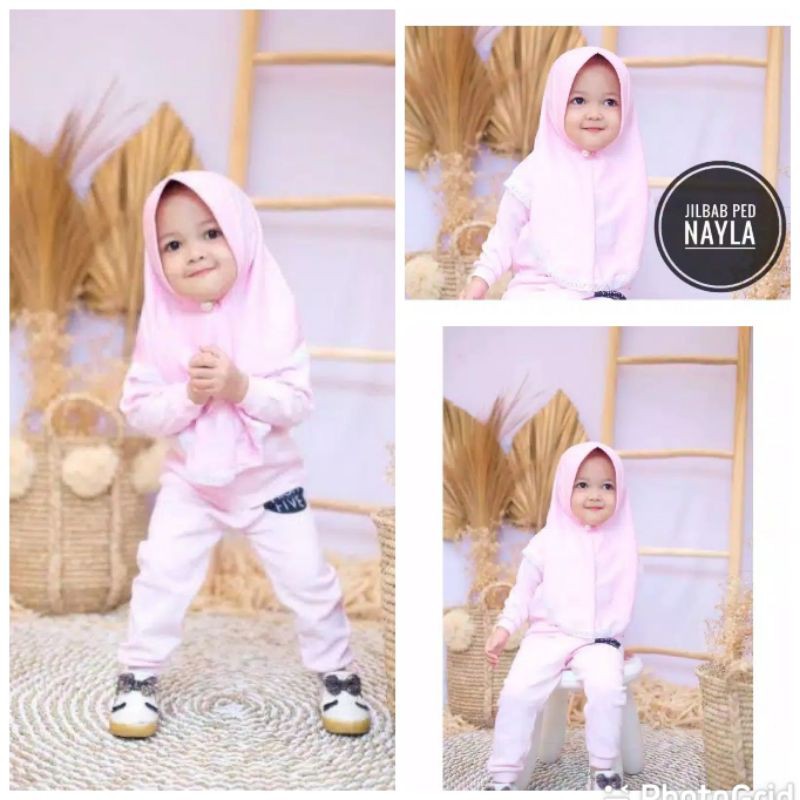 Jilbab Ped Nayla Anak Instan 0-3 Tahun Jersey Ballon Premium |Hijab Bayi Tk Lucu 1-12 Bulan |Kerudung Sekolah Baby Sd 2-6 Perempuan Newborn