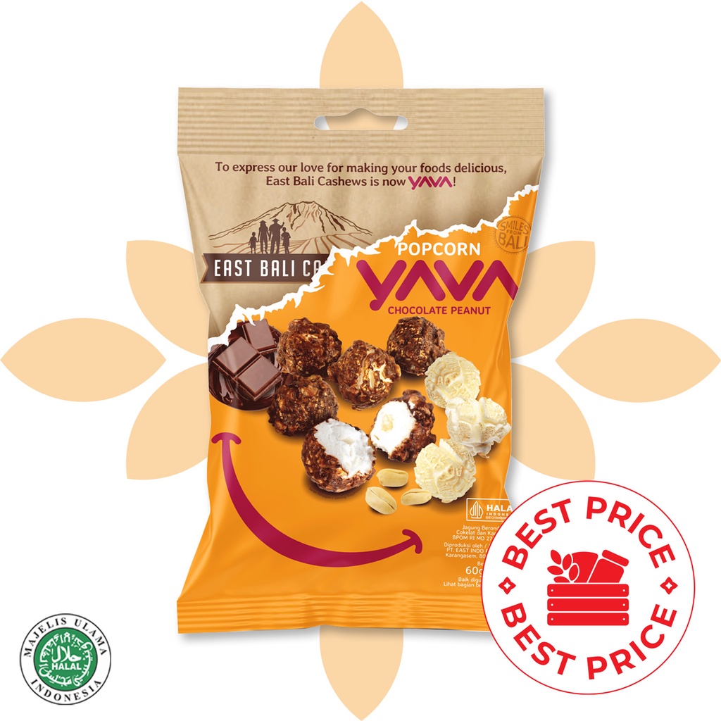 POPCORN - CHOCOLATE PEANUT (CHOCOLATE CARAMEL) - 60 GR - EAST BALI CASHEWS (YAVA)