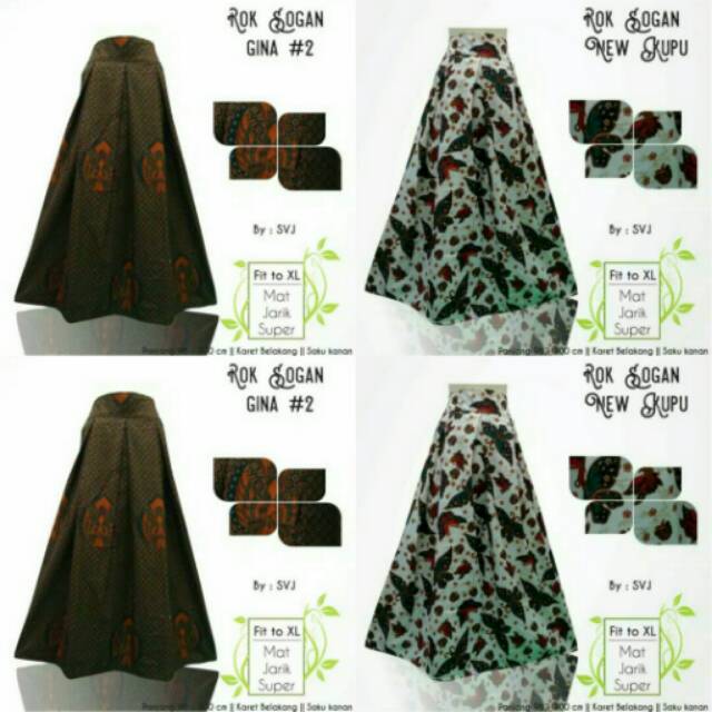 ROK SOGAN GINA NEW KUPU TRUNTUM GARUDA MOTIF JARIK BLEDAK KLOK RAMPEL PANJANG MAXY BATIK SKIRT
