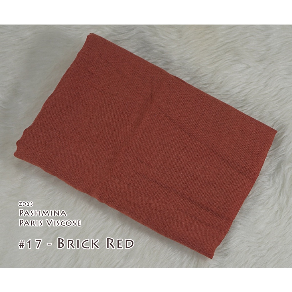 Pashmina Polos Paris Viscose - AYUMI by Luulu Scarf-#17 - Brick Red