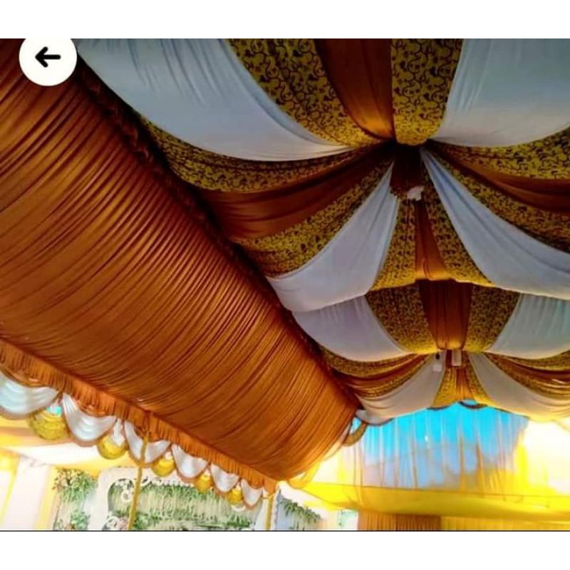 plafon balon motif dan galengan tenda