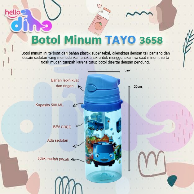 Botol Anak Laki-laki Sedotan Lucu Flip Imut Gradasi R2R8 Mini Viral Roket Korea Terbaru Kekinian Imp