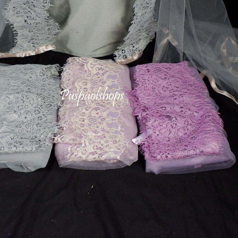 ✳ VEIL RENDA BROKAT TILE SILK PREMIUM VEIL HIJAB VEIL PENGANTIN SLAYER ✲