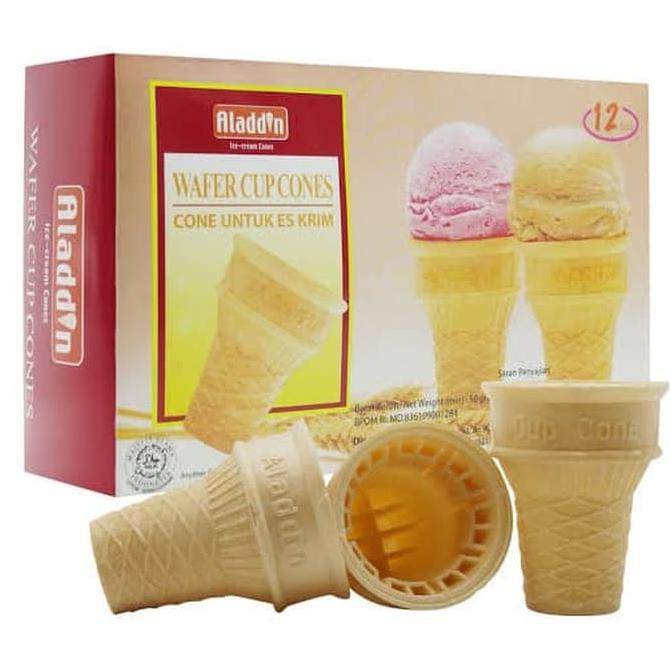 Best Produk] Cone Untuk Es Krim Aladdin Ice Cream Cones 12X4.2G