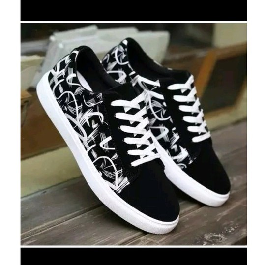 (COD) vans sneakers grade original sepatu sekolah sepatu kuliah model van fetino sepatu keren motif