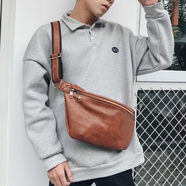 Crossbody Bag / Postman Bag Import Kulit (pria) W019