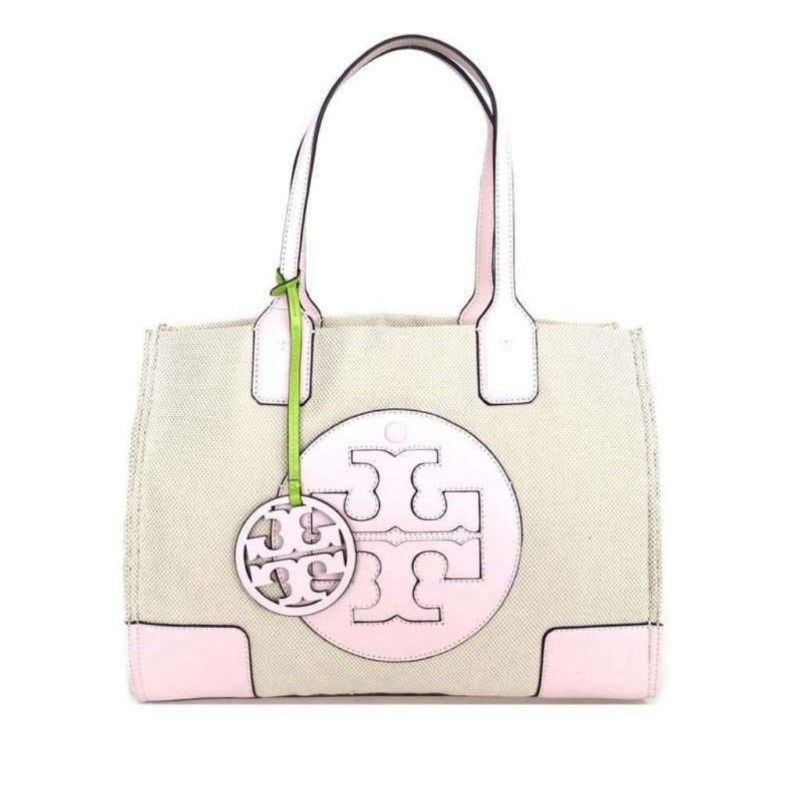 Tory Burch Ella Canvas Mini Tote Small Pink