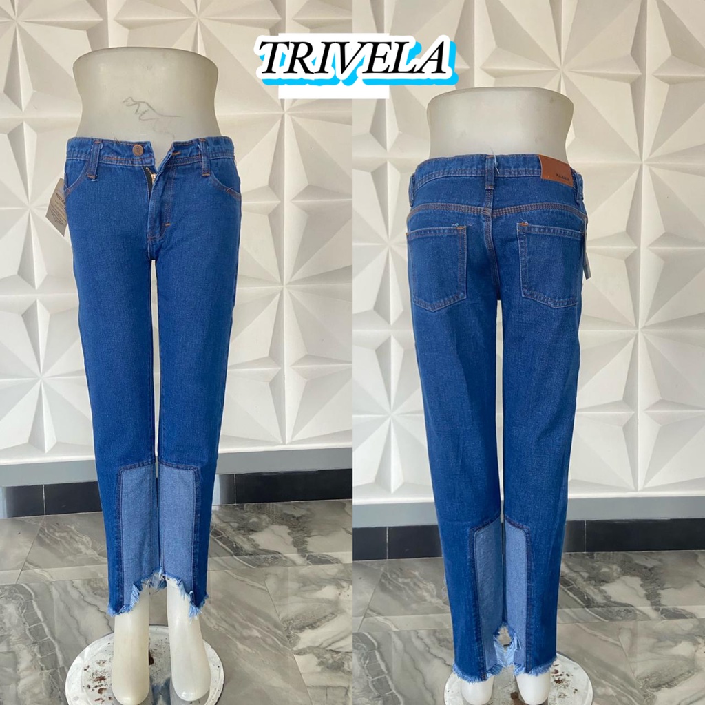 TRIVELA - ARZETA JEANS BOYFRIEND // BOYFRIEND RAWIS KOMBINASI WARNA