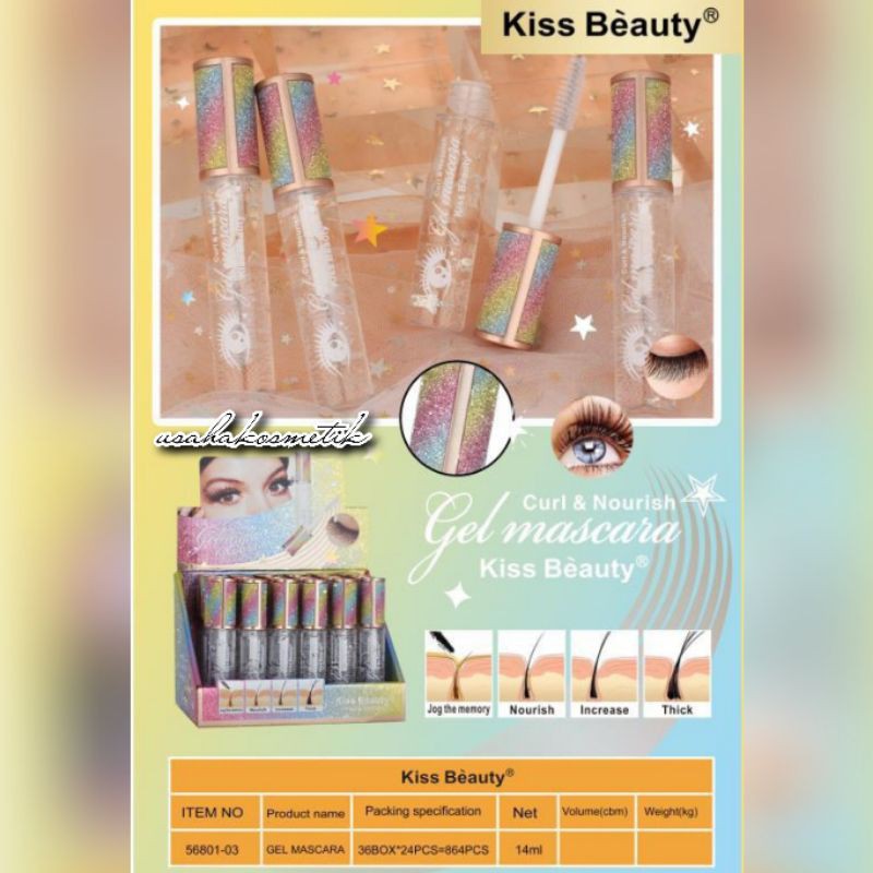 PROMO ECER MASCARA GEL BENING JUMBO KISS BEAUTY CRYSTAL RAINBOW