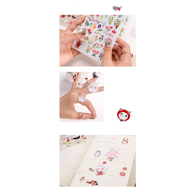 Stiker label cat u dekorasi, scrapbook, art craft, album diary anak