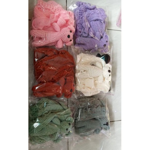 Rajut set kupluk dan topi/boneka mahkota bayi untuk properti foto baby newborn