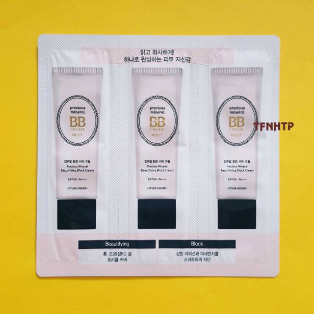 Etude House Precious Mineral BB Cream Moist Matte SPF 50+ PA+++ Sample Sachet Size