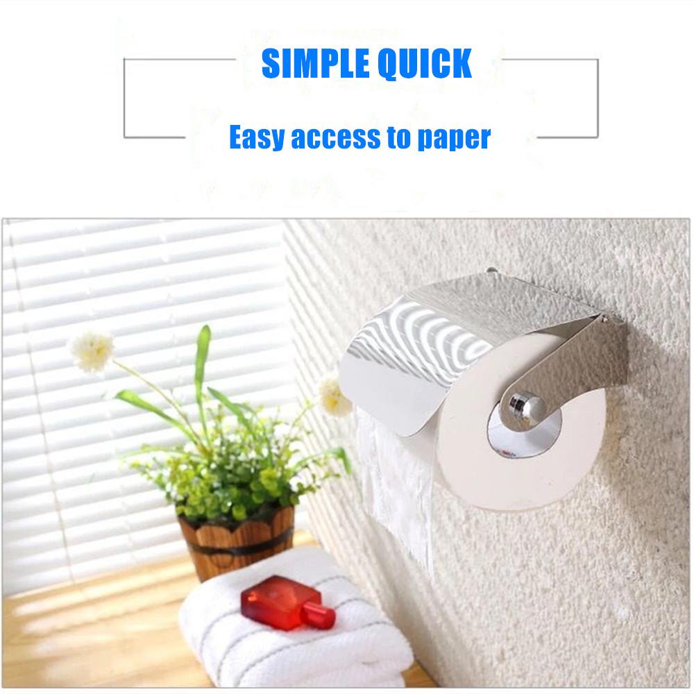 Populer Toilet Paper Holder Hotel Kotak Stainless Steel Berdiri