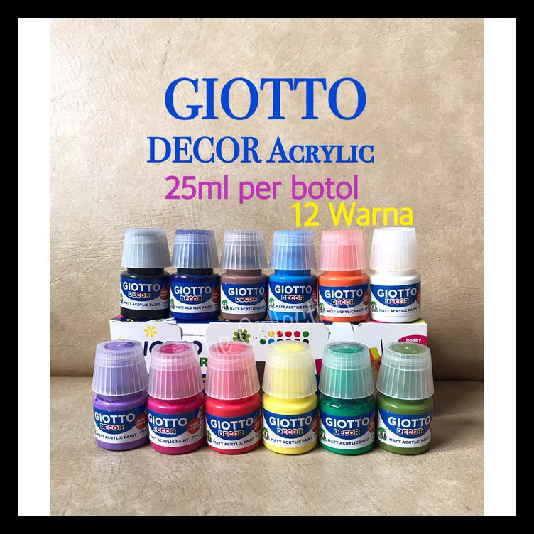 

PROMO ATK0660GT 25ML X 12 WARNA GIOTTO DÉCOR ACRYLIC 530600 CAT AKRILIK PERALATAN MELUKIS MURAH