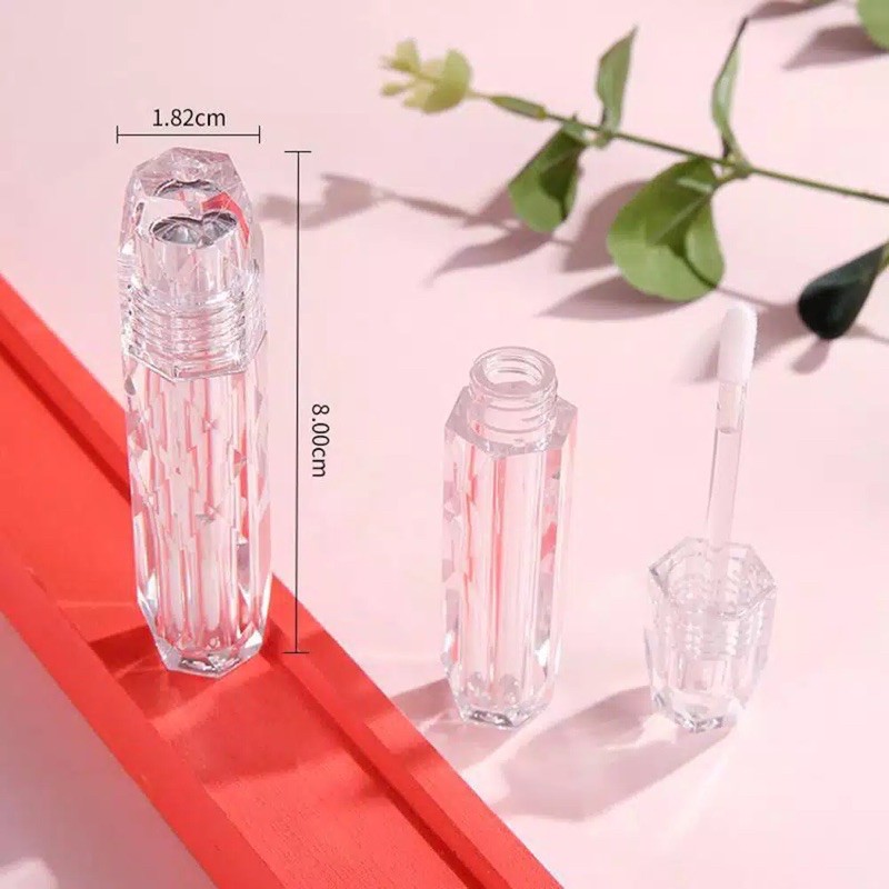 2mL Botol kosong lipgloss Diamond/tube lip gloss/share in jar bottle/serum bulu mata