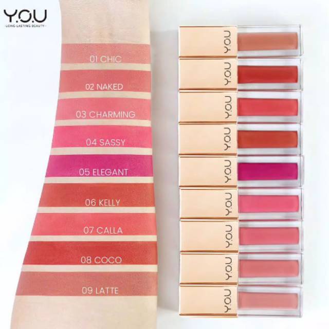 YOU The Gold One Rouge Velvet Matte Lip Cream 4.5 g Quick Dry and Long Lasting