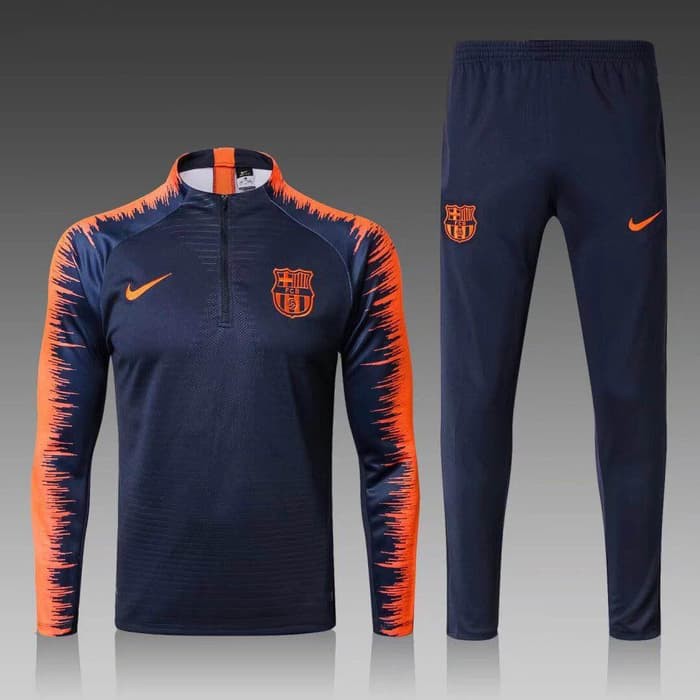Hot Jaket Sweater Midlayer Tracksuit Barca_ Barcelona_ 18/19 Grade Ori |