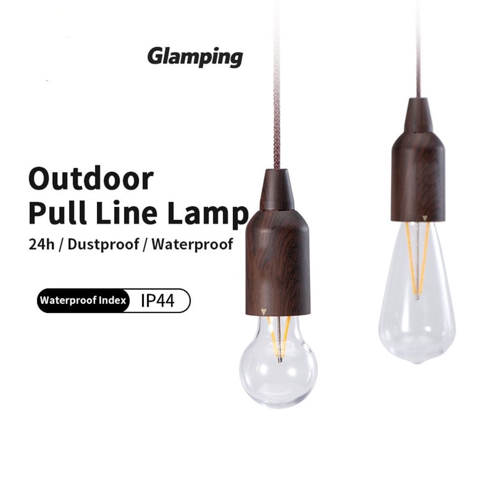 Outdoor Portable Camping Suasana Light Retro Lighting LED Tarik Kabel Switch Lampu Dekorasi Tenda Lampu Gantung