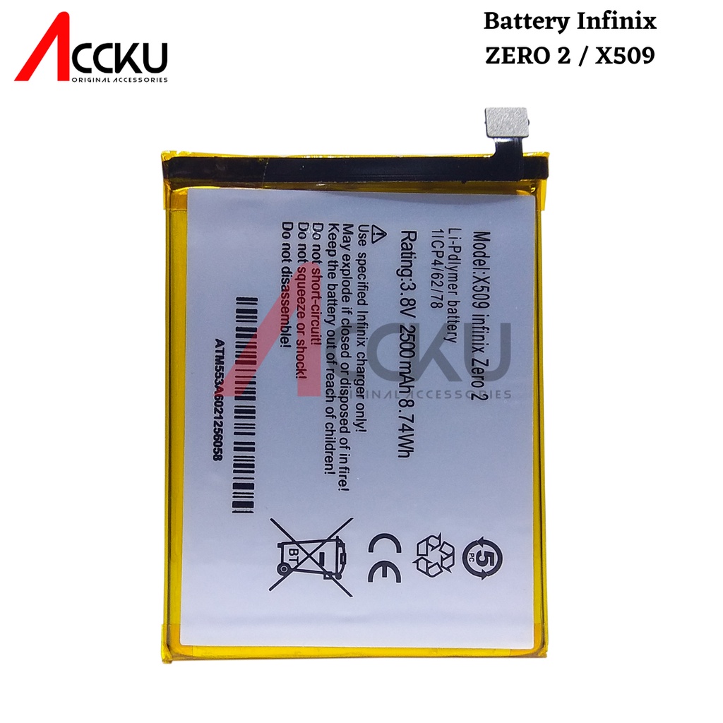 Baterai infinix ZERO 2 battery infinix X509 battery infinix X509