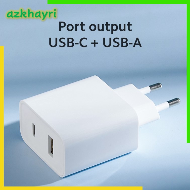 Xiaomi Mi 33W Wall Charger Type-A + Type-C Pengisian Daya Cepat Port android dan iPhone Original