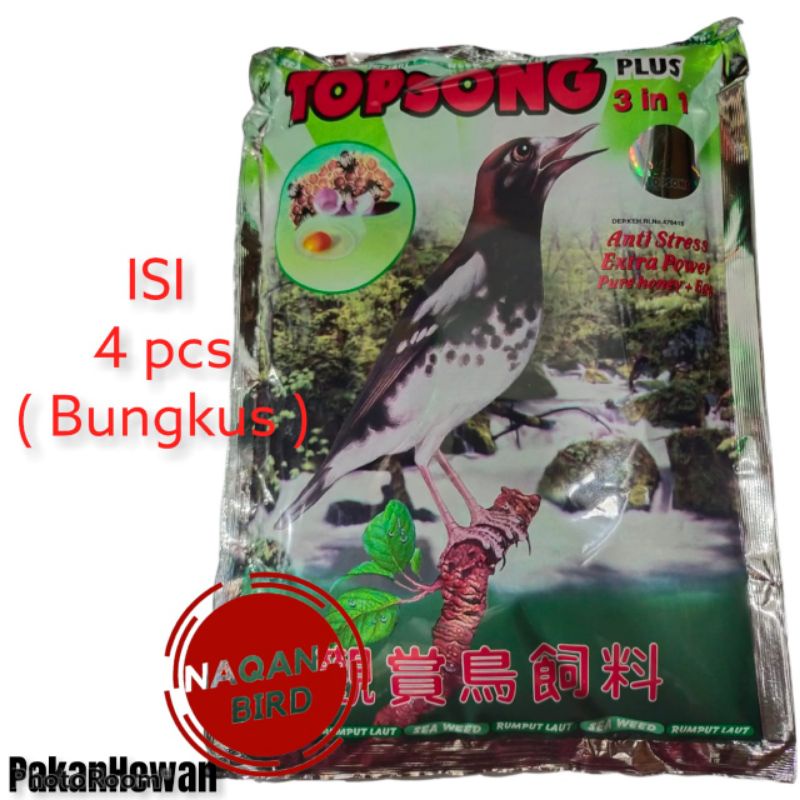 voer burung topsong kuning pakan burung 4 pcs