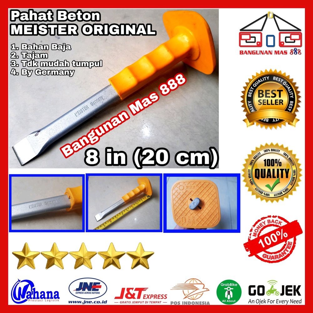 PAHAT BETON MEISTER GERMANY 8 INCH 20cm PAHAT BOBOK TEMBOK - PAHAT BAGUS - PAHAT JERMAN Limited