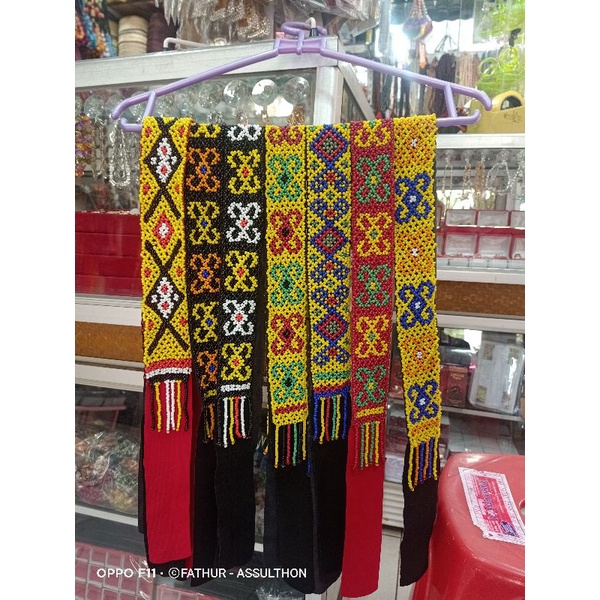 ikat kepala manik khas dayak kalimantan_ikat kepala khas kalimantan borneo_ikat kepala terlaris