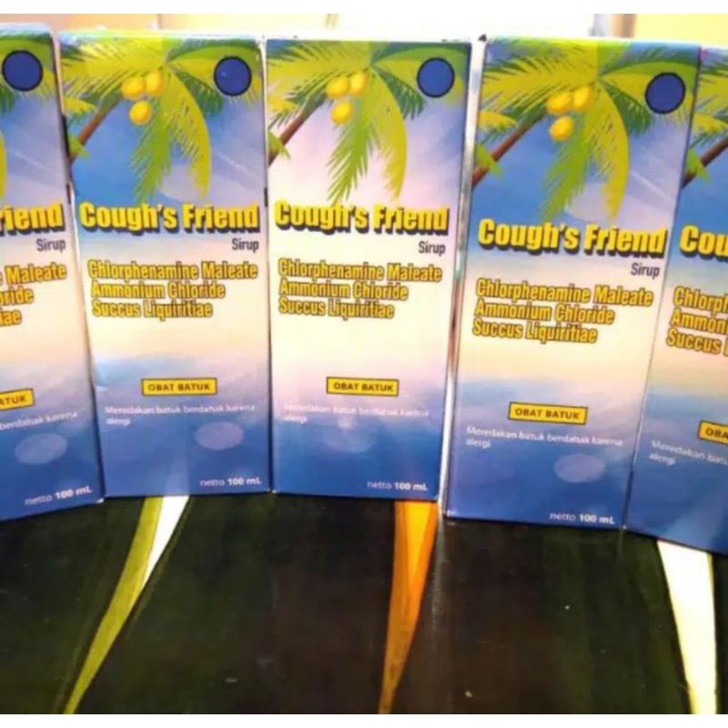 COUGH FRIEND / COUGH'S FRIEND / Obat Batuk Cap Pohon Kelapa / SYRUP OBAT BATUK karena ALERGI diserta