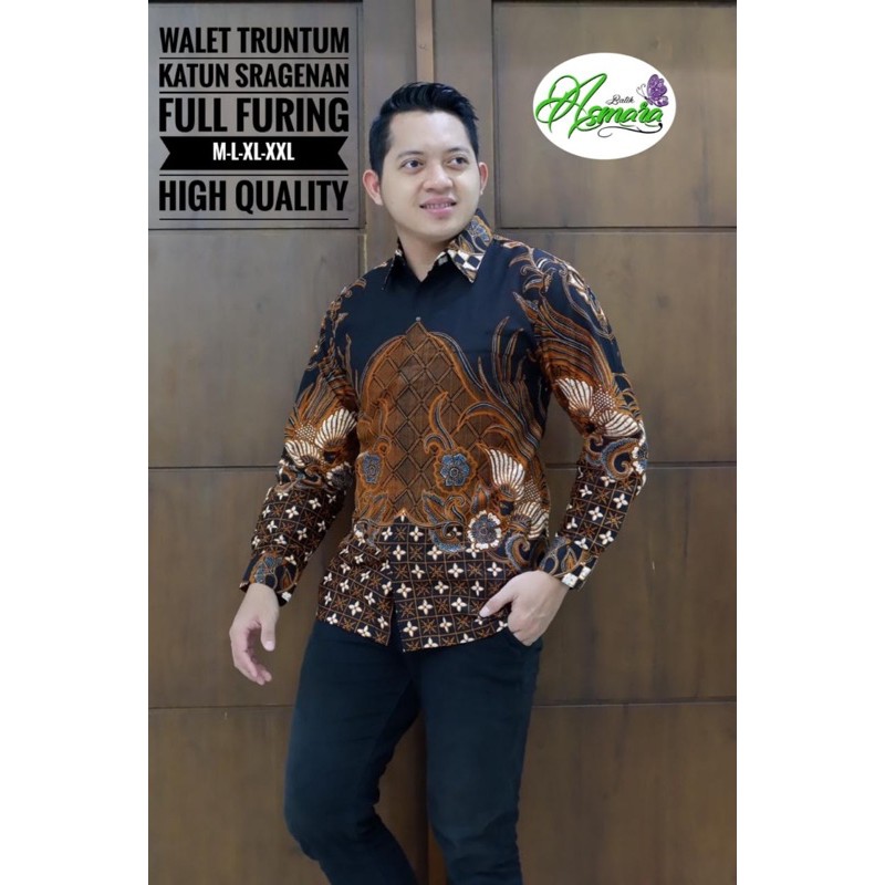 BATIK PRIA WALET TRUNTUM LAPIS FURING KATUN HALUS SRAGENAN SIZE M-XXL HIGH QUALITY