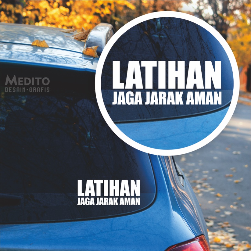 Sticker Cutting Latihan,Jaga Jarak Aman