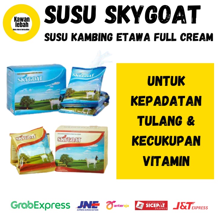 

Skygoat Susu Kambing Etawa Bubuk Full Cream Original dan Cokelat