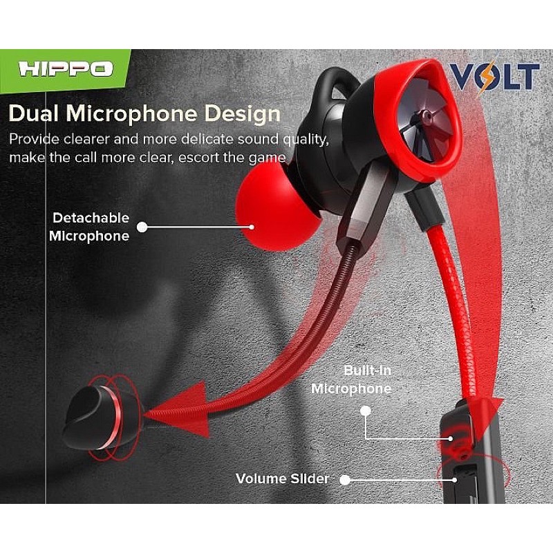 HIPPO HEADSET WIRED GAMING VOLT EARPHONE