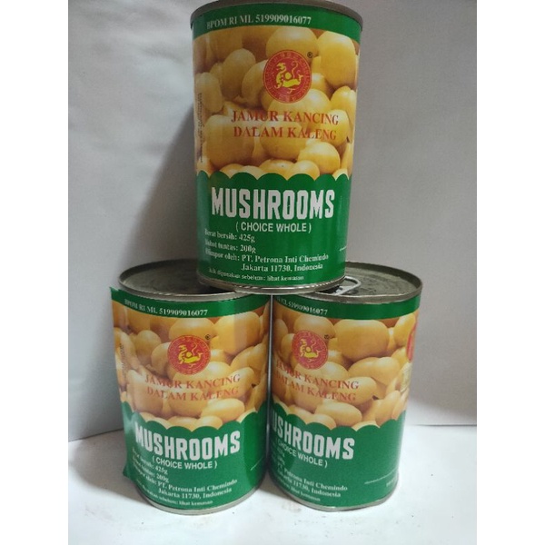 

Jamur Kancing Dalam Kaleng-Mushroom Choice Whole-Jamur kaleng,berat bersih 425 G