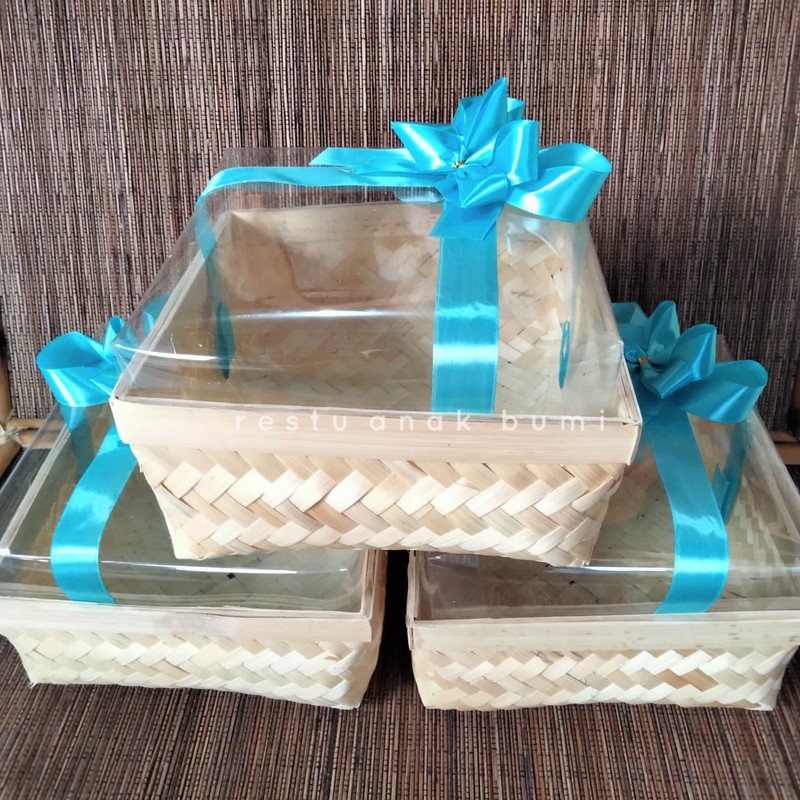 (BMT) besek wadah hantaran parsel dan ater ater kotak seserahan premium uniq wadah roti kue Besek Se