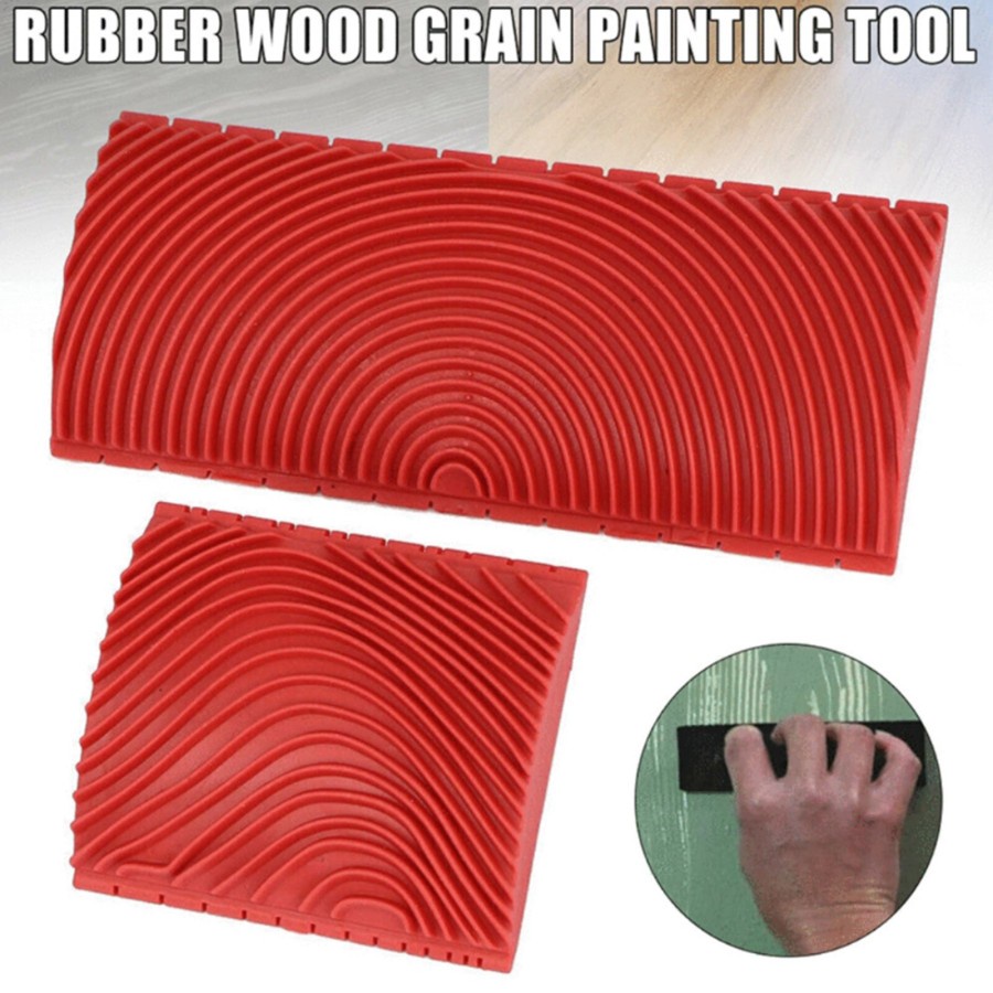 Kuas Cat Roll Karet Dinding Efek Corak Motif Kayu Roller Paint Ori