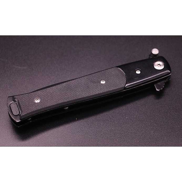Pisau Camping Lipat Folding Knife TSSI SH7 Survival Tool Wood Handle