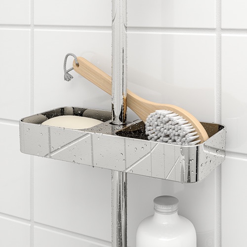 BROGRUND Rak shower, dilapisi krom, 25x4 cm