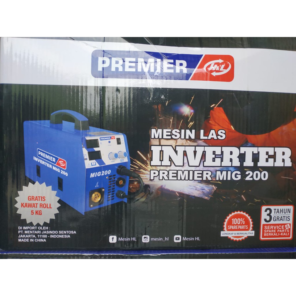 Mesin Las Inverter MIG 200 / Travo Las MIG 200 Premier H&L