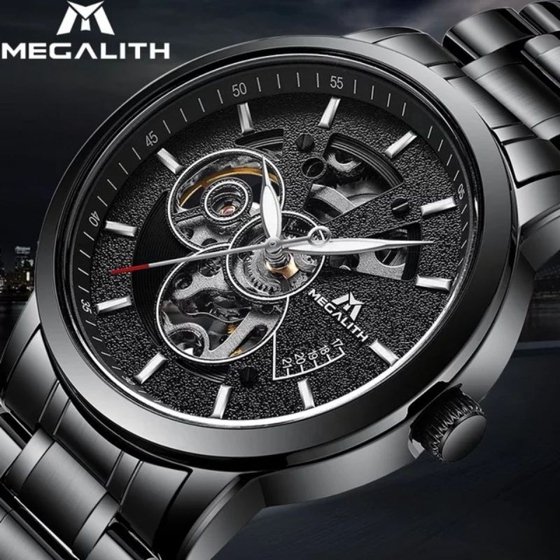 MEGALITH Jam Tangan Pria Automatic Stainless Steel