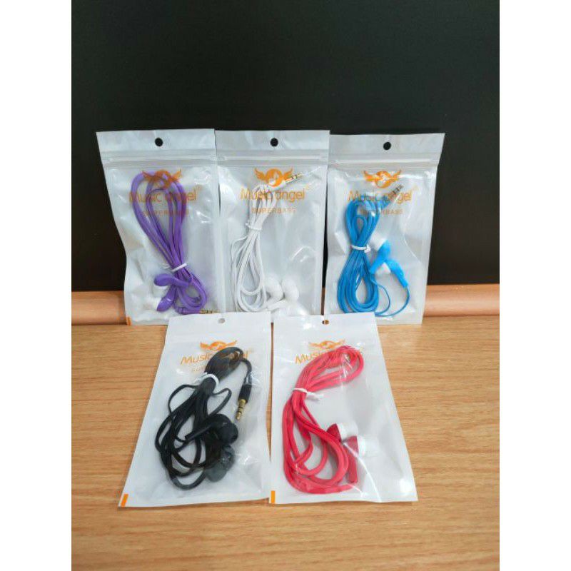 Headset Earphones Music Angel Handsfree Musik Stereo Super Bass