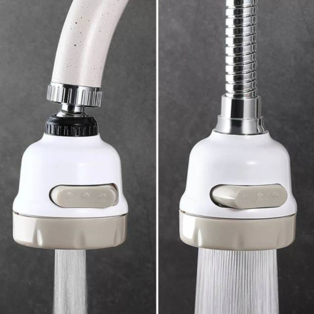 3 Mode Faucet Fleksibel Water sprayer flazz sambungan kran air cuci piring wastafel 360 derajat