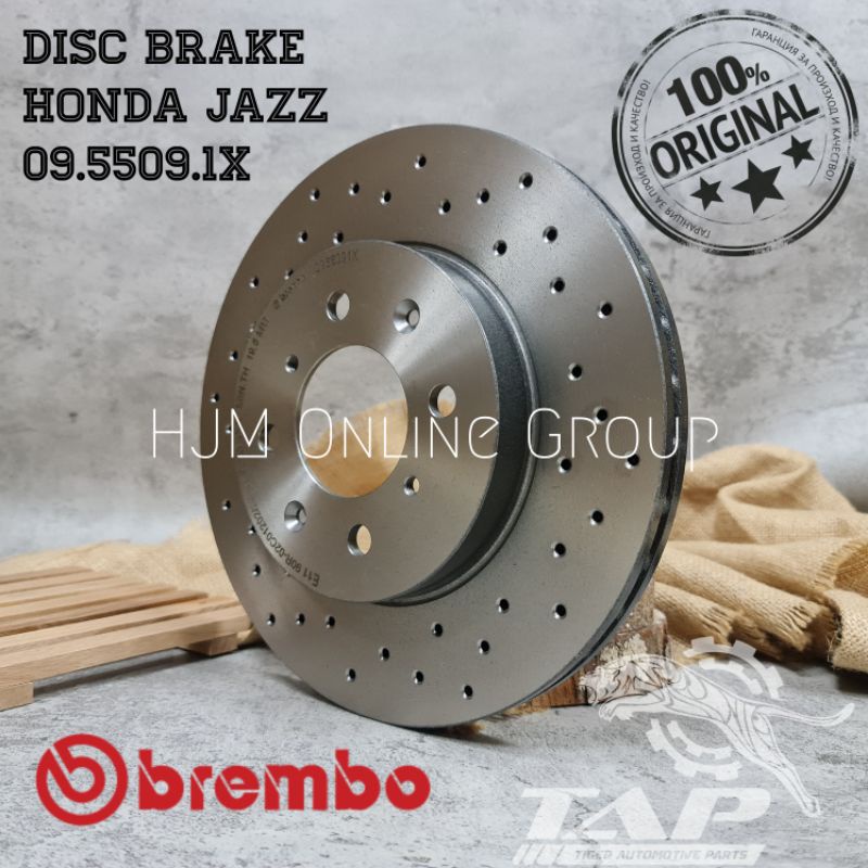 ROTOR DISC BRAKE FRONT XTRA JAZZ GE8 - PIRINGAN CAKRAM LUBANG BREMBO ORIGINAL