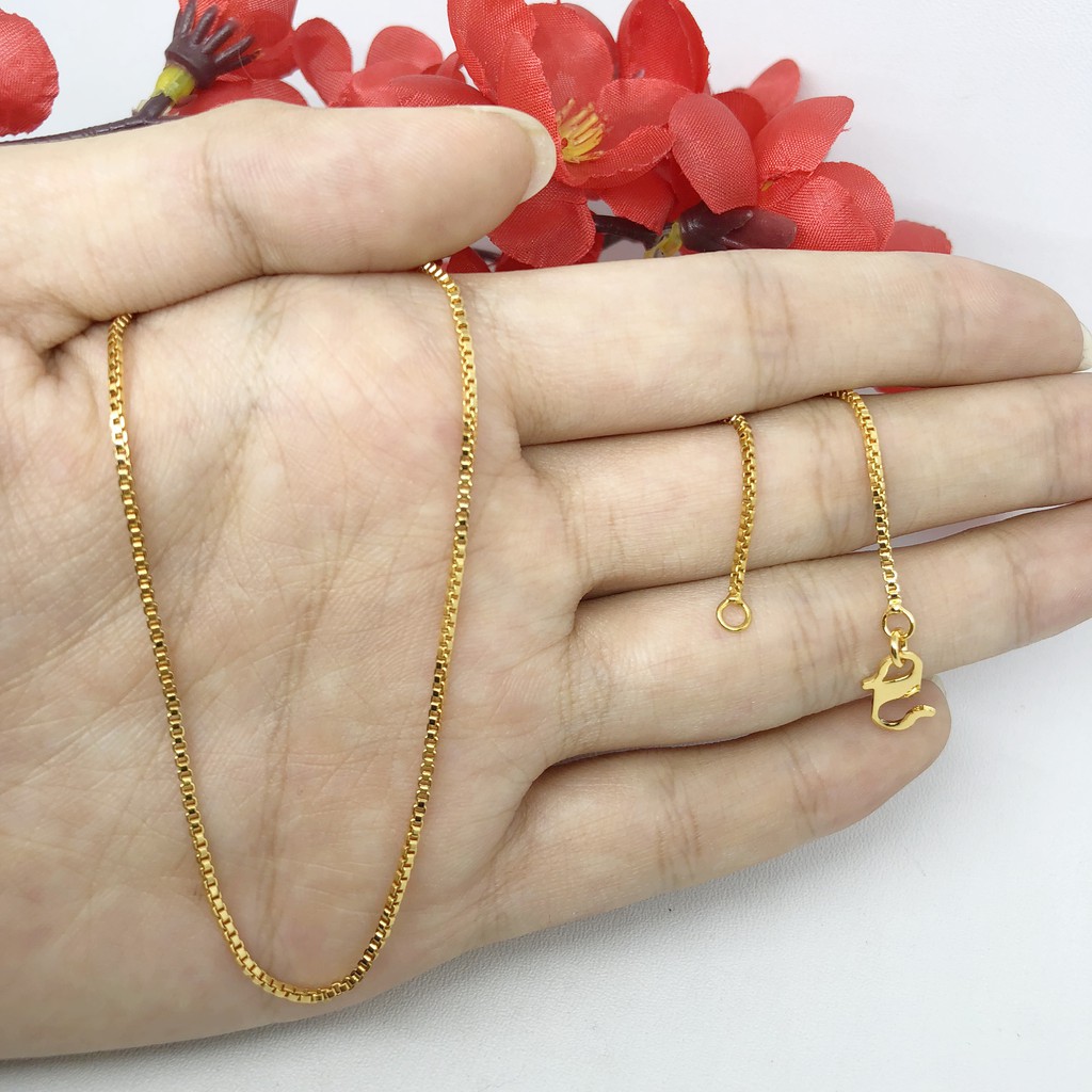 Rantai Italy 45 cm Kalung Lapis Emas Xuping Perhiasan Rantai Italy 45 cm Kalung Lapis Emas Xuping Perhiasan