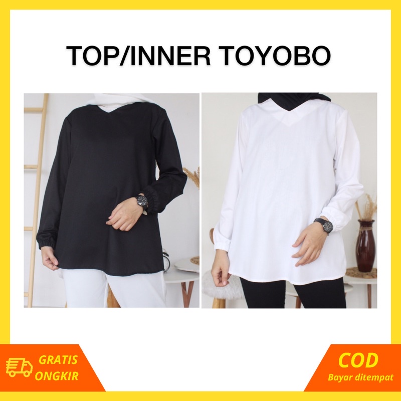 atasan/inner lengan panjang (bahan toyobo)