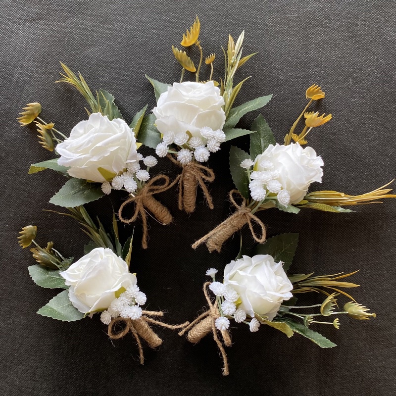 Corsage Korsage Korsase Boutonniere Hiasan Jas Pengantin Pernikahan Bridesmaid Groomsmen